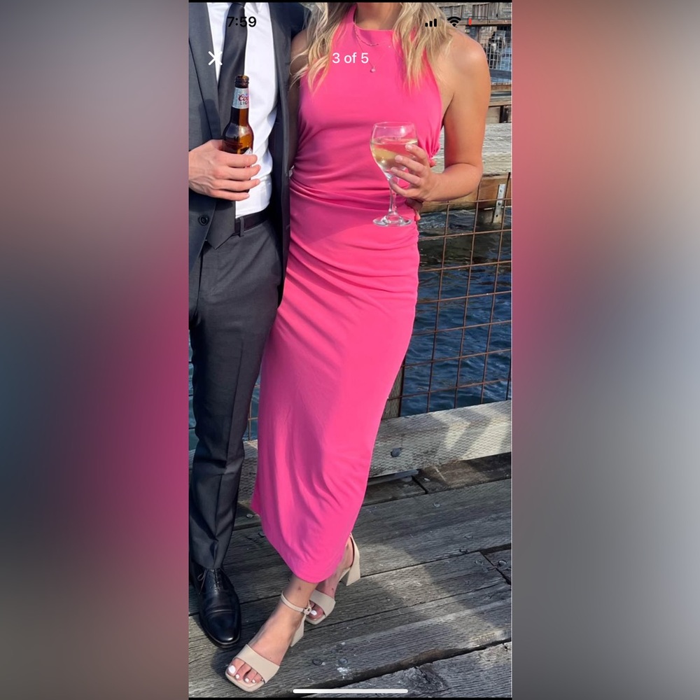 Pink High-Low Dress